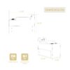 Modular Sofa Coffee Table Module With Storage Function, Cupholders, USB Ports For Living Room Apartment - Gray - Image 2