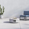 Reinforced - Propane / Gas Outdoor Fire Pit Table With Lid - Gray / White - Image 4