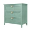 3 Drawer Cabinet For Bedroom, Living Room, Or Study, American Furniture - Light Green - Image 7