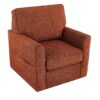 360 Degree Swivel Chair Accent Barrel Armchair With Side Pockets - Red - Image 15