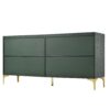 Modern Light Luxury Style Large Storage Space Sideboard With 4 Doors And Rebound Device - Olive Green - Image 13