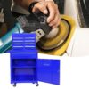 Rolling Tool Chest, 5 Drawer Tool Box Organizer With Lockable Wheels & Sliding Drawers & Detachable Top & Adjustable Shelf, Tool Storage Cabinet For Garage Workshop - Blue - Image 16