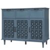 3 Door 3 Drawer Cabinet, American Furniture, Suitable For Bedroom, Living Room, Study - Blue - Image 9
