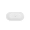 Acrylic Freestanding Bathtub-Acrylic Soaking Tubs, Fluted Style Freestanding Bathtub With Integrated Slotted Overflow And Brushed Nickel Toe-Tap Drain, 02149-Bn - Glossy White - Image 9