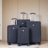 Luggage 4 Piece Lightweight Suitcase With Rotating Wheels, 24" And 28" With Tsa Lock, (16/20/24/28) - Black - Image 2