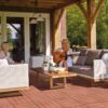 Wood Plastic Composite Deck Tiles (Set of 20), Sustainable Composite Decking Resist Rust, Water, Weather, Easy To Diy & Maintain, Ideal For Patios, Balconies, Rooftops - Mahogany - Image 6