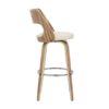 Cecina - Mid-Century Modern Fixed Height Barstool With Swivel (Set of 2) - Zebra / Cream - Image 3