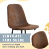 Modern Transferred Leg Backrest Dining Chair And Herringbone Dining Table Set Model Of Elegance And Durability For Home Furnishing - Brown / Walnut - Image 7