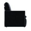 Pull Out Sofa Bed, 3 Seat Convertible Sleeper Sofa With 2 In 1 Pillow And Blanket Set Multifunctional Velvet Loveseat Bed - Black - Image 8