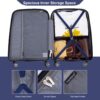 Hardshell Suitcase Double Spinner Wheels Pp Luggage Sets Lightweight Durable Suitcase With Tsa Lock, 3 Piece Set (20/24/28) - Navy - Image 5