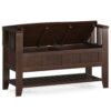 Acadian - Entryway Storage Bench With Shelf - Brown - Image 9