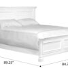 King Coastal Panel Bed - White - Image 5
