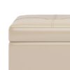 Oregon - Storage Ottoman Bench With Tray - Satin Cream - Image 7