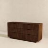 Lola - Mid-Century Modern Dresser With 6 Drawers - Dark Brown - Image 3