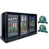 53" Beverage Refrigerators 3 Glass Door Back Bar, 480 Cans Cooler, Commercial Beer Wine And Drink Fridge, 11.3 Cu.Ft - Black - Image 2