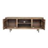 TV Cabinet With Recycle Wood 2 Door - Brown - Image 4