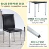 (Set of 4) Backrest Chairs With Silver Metal Legs A Perfect Match For Minimalist And Modern Home Styles - Black / Silver - Image 6