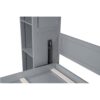 Queen Size Murphy Wall Bed With Shelves And LED Lights - Gray - Image 12