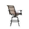 Outdoor Sling Counter Stool (Set of 2) With Aluminum Frame, All Weather - Dark Brown - Image 6