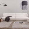Modern Fashion Yp40116W Circular Curve Design Sofa, 4 Seater For Office & Bedroom - White - Image 6