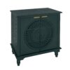 Hollow Carved 2 Door Accent Cabinet With Adjustable Shelf, Sideboard Buffet For Entryway, Living Room Or Bedroom - Blackish Green - Image 6
