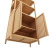 Neutral - Bamboo Storage Cabinet Freestanding With 2 Doors For Bathroom, Living Room, Kitchen, And Entryway - Neutral - Image 8