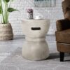 Outdoor Side Table With Hourglass Shape - Gray - Image 8