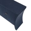 Refined Industrial 4 Door Credenza With Wooden Arc Legs & Bronze Clasps, Advanced Storage Design - Navy Blue - Image 7