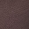 Handmade Semi Rounded Cable Knitted Pouf Perfect Seating & Footrest 100% Cotton - Brown - Image 5