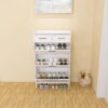 Shaker Shape Door Shoe Rack 3 Doors Shoe Cabinet With 2 Drawers With Open Space For Shoes - Matte White - Image 9