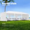 10X30' Wedding Party Canopy Tent Outdoor Gazebo With 5 Removable Sidewalls - White - Image 2