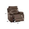 Aashi - Leather Gel Match 3 Piece Recliner Living Room Set - Brown - Image 10