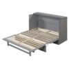 Queen Size Murphy Bed With Large Drawers - Brushed Gray - Image 7