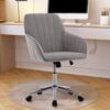 Adjustable Office Chair, Ergonomic Swivel Chair With Comfortable Backrest Seat - Gray - Image 4