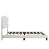 Queen Upholstered Platform Bed With Saddle Curved Headboard And Diamond Tufted Details - Beige - Image 6