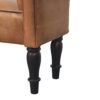 Buffalo - Leather Rolled Arms Bench - Brown - Image 9