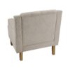 Accent Chair, Living Room Chair, Footrest Chair Set With Vintage Brass Studs, Button Tufted Upholstered Armchair For Living Room, Comfy Reading Chair For Bedroom, Reception Room - Beige - Image 15