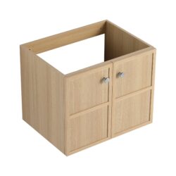 Modern Wall Mounted 24" Bathroom Vanity With 2 Soft Closing Doors, Excluding Sink - Oak
