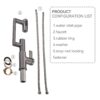 Bathroom Sink Faucet With Spray Function, Temperature Display, Anti Skid Switch, Hot & Cold, 360 Degree Rotary, Brass - Gun Gray - Image 4