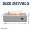 Outdoor Concrete Propane Gas Rectangle Fire Pit Table - Antique White - Image 5