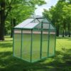 Newly Marketed Gain Height Windproof Aluminum Greenhouse 6 X 4 Ft Polycarbonate Greenhouse Raised Base And Anchor Aluminum Heavy Duty Walk - In Greenhouses For Outdoor Backyard In All Season - Green - Image 2