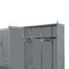 Queen Size Murphy Elegant Wall Bed With Closet - Gray - Image 9