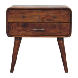 Avora - 3 Drawer Nightstand - Brown
