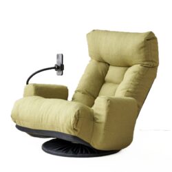 Adjustable Swivel Lounge Chair With 360 Degree Rotating Seat And Headrest Support Leisure Chair Deck Chair Game Chair For Living Room - Green