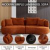 Modern Modular Sofa With Durable Fabric And Solid Wood Frame For 4 People - Orange - Image 12