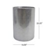 Catalyst - Outdoor Hammered Metal Side Table (Set of 2) - Silver - Image 3