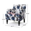 Club Chair With Tapered Birch Wood Legs - Multicolor - Image 3