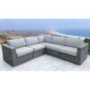 Patio Sectional With Cushions Stylish Outdoor Seating For Ultimate Comfort And Relaxation - Brown / Gray - Image 6