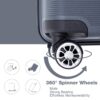 Hardshell Suitcase Double Spinner Wheels Pp Luggage Sets Lightweight Durable Suitcase With Tsa Lock, 3 Piece Set (20/24/28) - Gray - Image 6