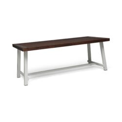 Equilibrium - Outdoor Dining Table With Slat Top - Dark Brown